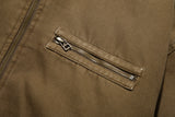 Over Dying Hooded Work Jacket (Beige)