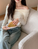 #LH Ribbon Off Shoulder Wool Knit (2color)