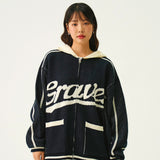 [UNISEX]GRAVERラインニットフーディー