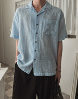 Edith Linen Half Shirt