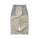 BIG CARGO SUPER WIDE VENTILATION PANTS - KHAKI BEIGE/BLACK