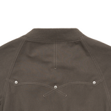BANDING CROPPED COTTON JACKET (KHAKI BROWN)