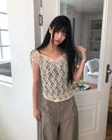 ヒズルレーススリーブレスブラウス