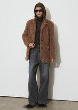FAUX FUR SINGLE JACKET