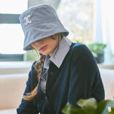 VA Curved 3D Logo Drop Bucket Hat / Blue