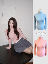 Baby pastel turtleneck long-sleeved knitwear