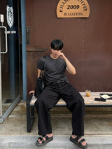ダンブルストライプマッスルフィットショートスリーブTシャツ