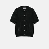Port punching collar cardigan