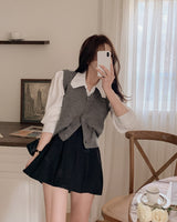 Delmo Knitwear Layered Shirt