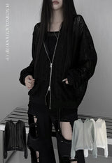 [unisex] パンチングレースフードジップアップ (3color)