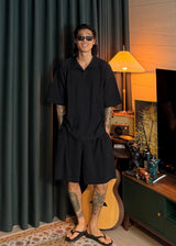 [ VIR Style Original ] INKKI Buttonless Pleated Wide Half Pants 