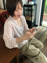 デイリーストライプTシャツ