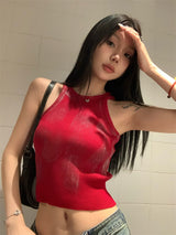 fire ribbed sleeveless tee