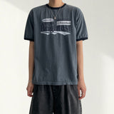 Rigger pigment color matching short sleeve T-shirt 