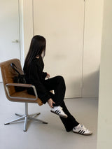 Sweat Cropped Top Black