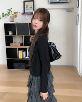 [Sleeveless + Cardigan Set] Moline Lace Layered Cardigan