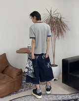 Foen Stitch Bermuda Denim Pants