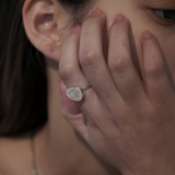ellipse ring(Blanc pur)