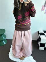 PARACHUTE TWO PINTUCK BALLOON LONG WIDE PANTS 🖤🩶💜🤎🩷5COLOR