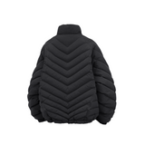 RELABEL Interactive (Black Bone) V-Cut Bone Structure Muscle 90 National Standard Inner/Outer Layered Rib-Knit Down Jacket