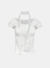 Lacey Ribbon Layered Tee