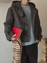 Mock Duffle Hooded Short Coat