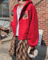 コリンズプリントクロップフーディ