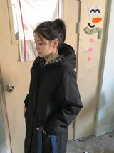 Hanfree Check Long Padding Jumper