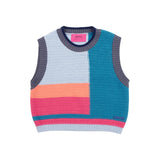 COLOR MIX REVERSE CROP KNIT VEST (FOR WOMAN)_SYS2VK51SB