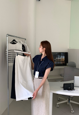 [1,000 Sold] ItU パステルロールアップキャップスリーブ半袖シャツ / 5 Colors