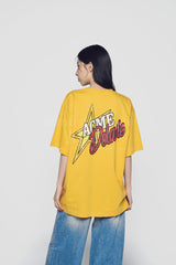 24FW CRACK STAR LOGO SHORT SLEEVE T-SHIRT YELLOW
