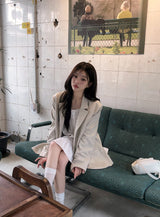 Back Slit Tailored Single Jacket (3color)