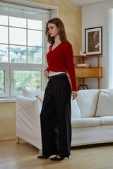 MOON NIGHT WIDE PANTS / BLACK