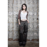 TWO-TONE FLOWER STRAIGHT JEAN