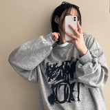 Sherin Painting Lettering Boxy Sweatshirt