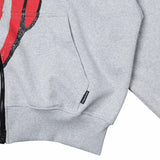 DC x The Rolling Stones Vint Tongue Zip Up Hoodie Grey