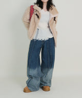 Rachel Two-Belt Detail Short Length Fur Jacket (Lining Quilted)
