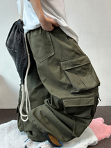 MULTI ALL CARGO SEMI WIDE BALLOON LONG PANTS 💚🐝🩶🖤 - 3 COLORS