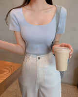 Kito U-neck Short-sleeved Knitwear