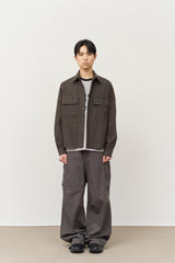 Mark Cropped Checked Shirt (3color)