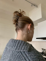 メタルシルバー フォークモチーフ ヘアクリップ