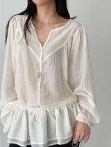 elin string blouse (2color)