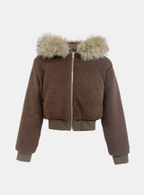 Ariel Cozy Faux Fur Hood Zip-up