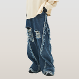 RELABEL 23AW スプリットビッグデストロイドウォッシュジーンズ