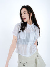 PLEATES WRAP SKIRT [IVORY]