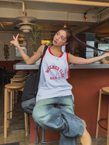 Rich Club Loose Color Matching Sleeveless