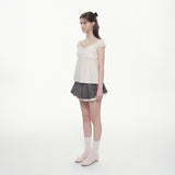 Angel Wrap Blouse - CREAM ROSE