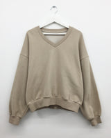 Lilac Peach V-Neck Sweatshirt (5 Colors)