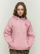 BIG CHERRY DRAWING HOODIE [DARK PINK]