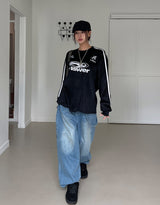 Aensseo ベルベットトラックオーバーTシャツ